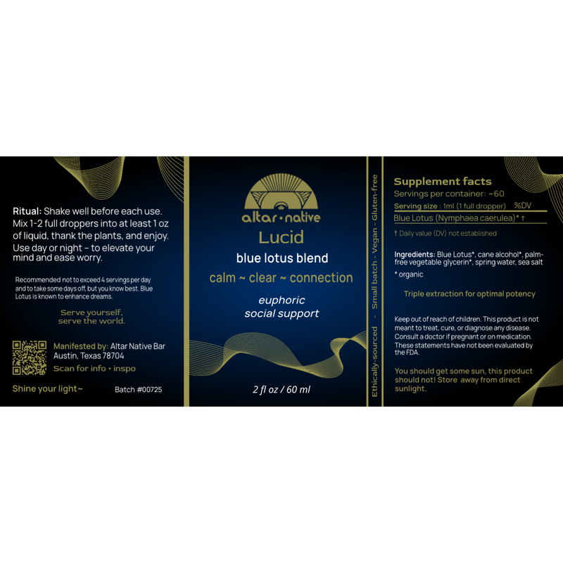Altar Native (PRE-ORDER) Lucid ✦ Blue Lotus Drops Tincture