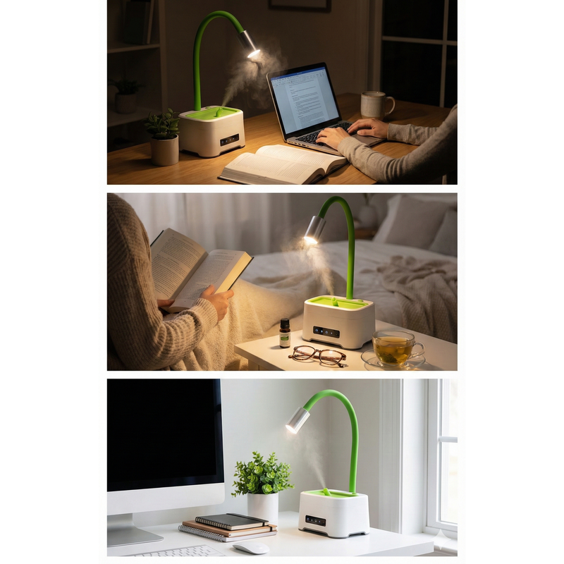 ZAQ Lumin Aromatherapy Diffuser | Ultrasonic Mist, LED Lamp & Humidifier