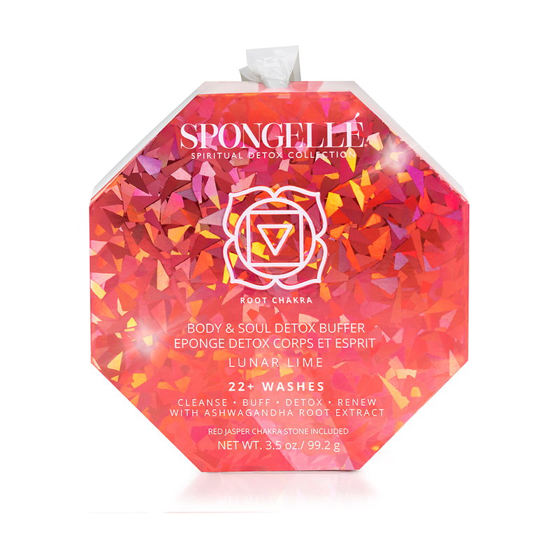 Spongellé Lunar Lime | Spiritual Detox (Red Jasper) Body Wash Infused Buffer