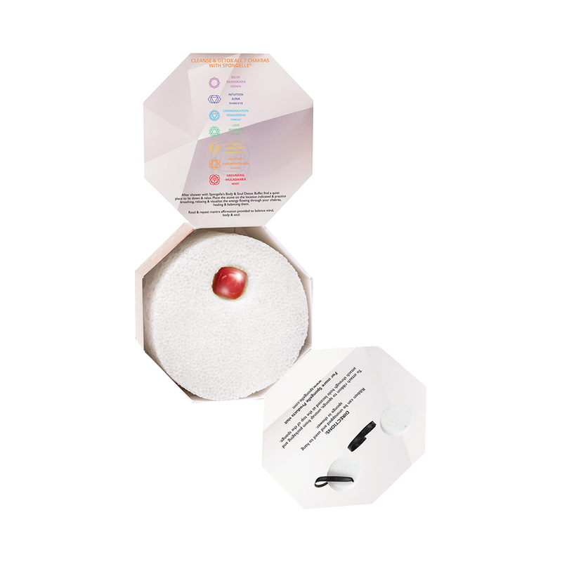 Spongellé Lunar Lime | Spiritual Detox (Red Jasper) Body Wash Infused Buffer