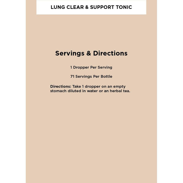 Zuma Nutrition - Lung Clear & Support Tonic (50ml)