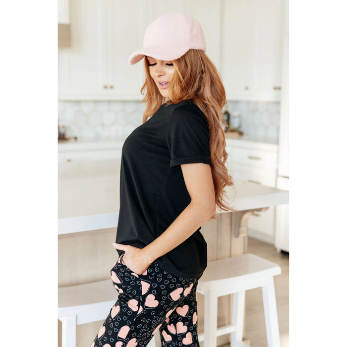 Lyla Sherpa Ball Cap in Pink