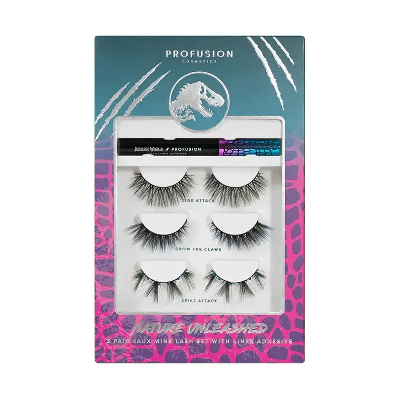 Profusion Cosmetics Jurassic World | Nature Unleashed 3pc Lash Set Lashes