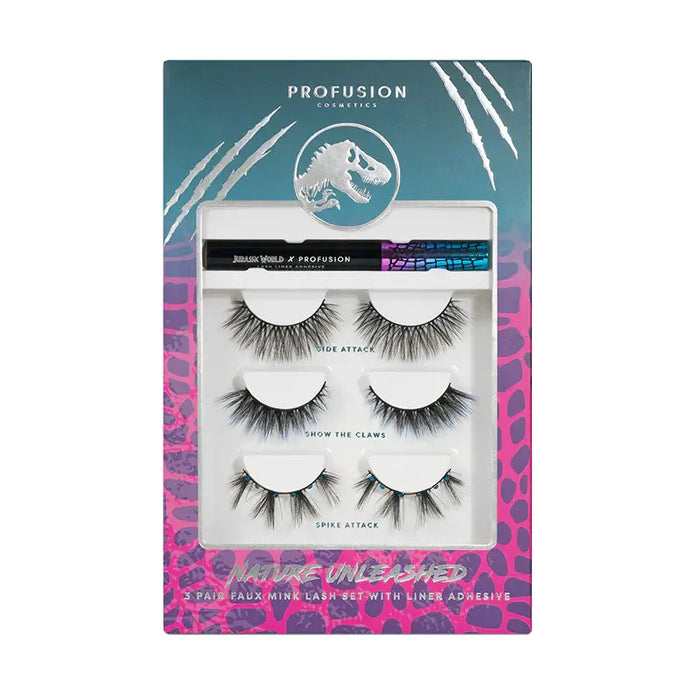 Profusion Cosmetics - Jurassic World | Nature Unleashed 3pc Lash Set - 1oz