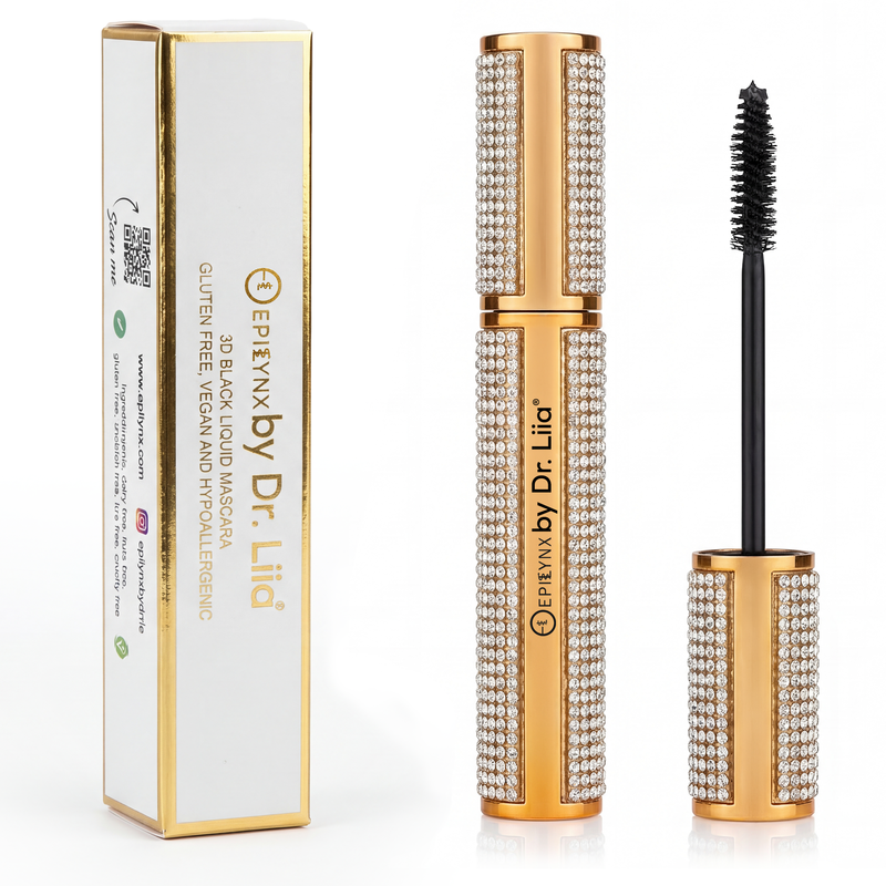 Mega Volume Vegan Mascara – Smudge-Proof with Handmade Diamond Case