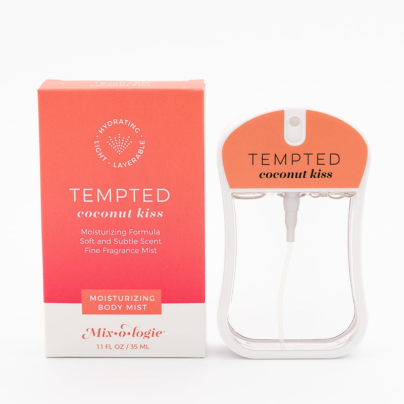 MIXOLOGIE Moisturizing Body Mist with Free Mini Bundle by Mixologie Body Mist White Smoke Tempted (coconut kiss)