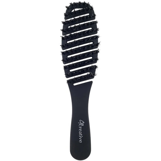 Creative Pro Hair Tools Flexvent Petite Mixed Bristle Vent Brush Boar & Nylon Pins Black Combs & Brushes