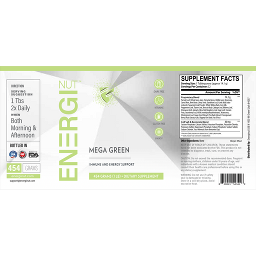 Energi Nutrition - Mega Greens - Powder - 16oz