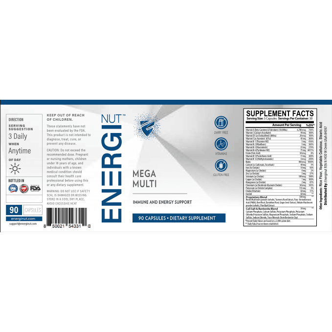 Energi Nutrition Mega Multi Supplement