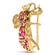 Bids.com 14K Yellow Gold Red Ruby Bee Brooch Pin Accessories