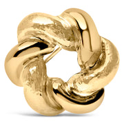 Bids.com 18K Yellow Gold Sculpted Knot Brooch Accessories