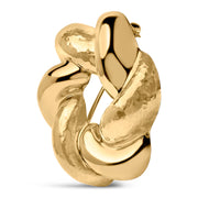 Bids.com 18K Yellow Gold Sculpted Knot Brooch Accessories