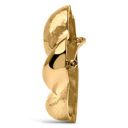 Bids.com 18K Yellow Gold Sculpted Knot Brooch Accessories