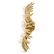 Bids.com 18K Yellow Gold Cultured Freshwater Pearl Starburst Brooch Pin Accessories