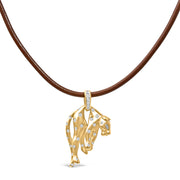 Bids.com 18K 1.00 Cttw Diamond Cat and Bail Pendant Necklace Collar with Matte Finish (F-G Color, VS2-SI1 Clarity) Necklaces