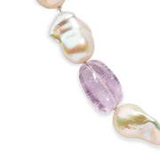Bids.com 14K Yellow Gold Citrine, Amethyst, and Baroque Pearl Strand Necklace - 18" Inches Necklaces