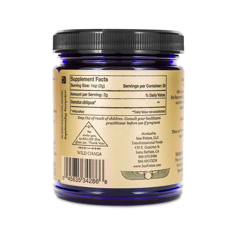 Sun Potion Chaga Mushroom Powder (Wildcrafted) Adaptogen