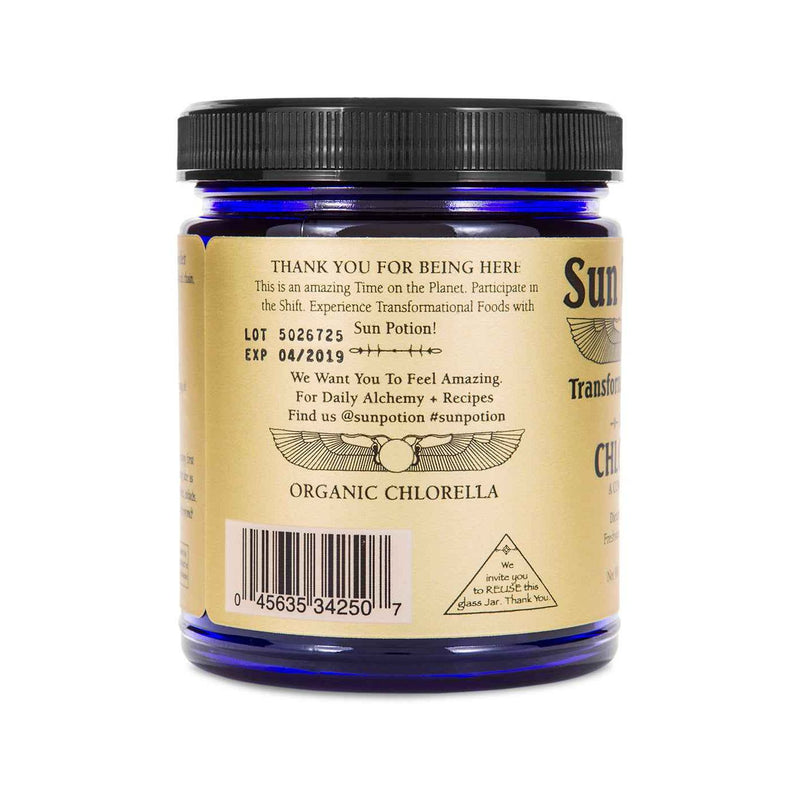 Sun Potion Chlorella Powder (Sound Processed) Adaptogen Dark Slate Gray 111g Jar