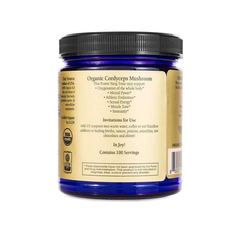 Sun Potion Cordyceps Mushroom Powder Adaptogen Bisque 100g Jar