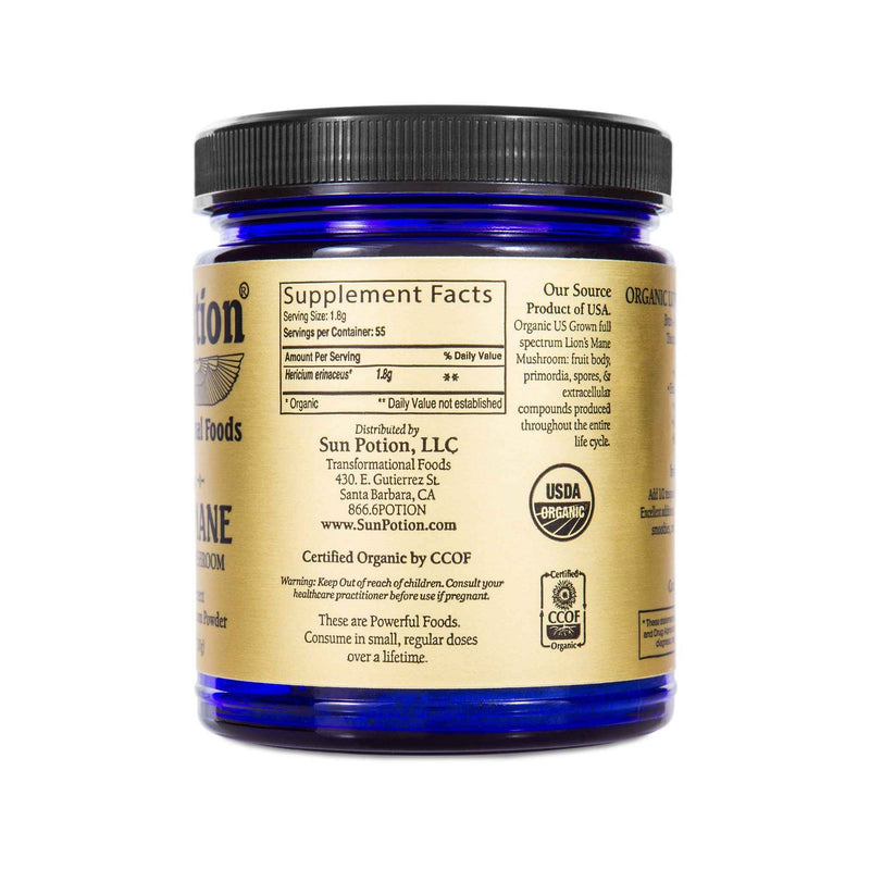 Sun Potion Lion's Mane (Organic) 100 grams Adaptogen