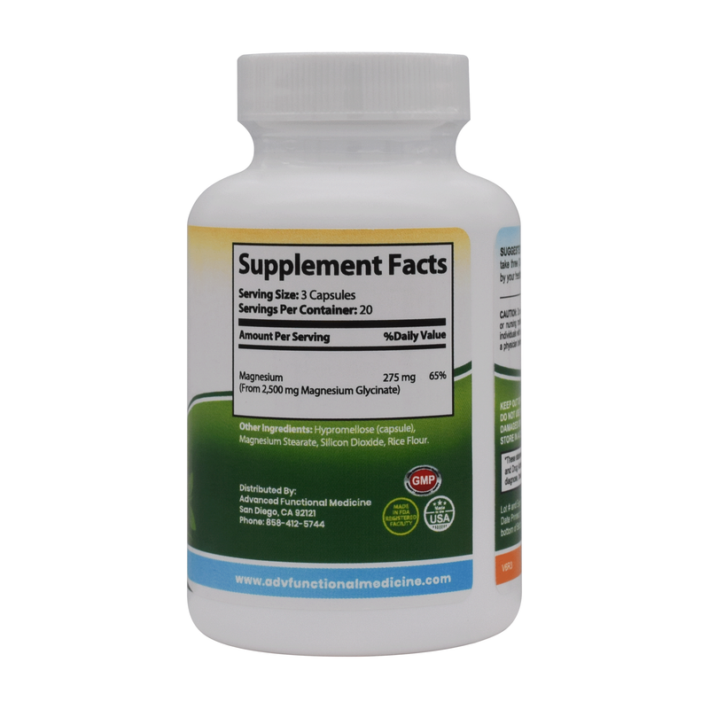Advanced Functional Medicine Supplements MG-Glycinate (most bioavailable magnesium)