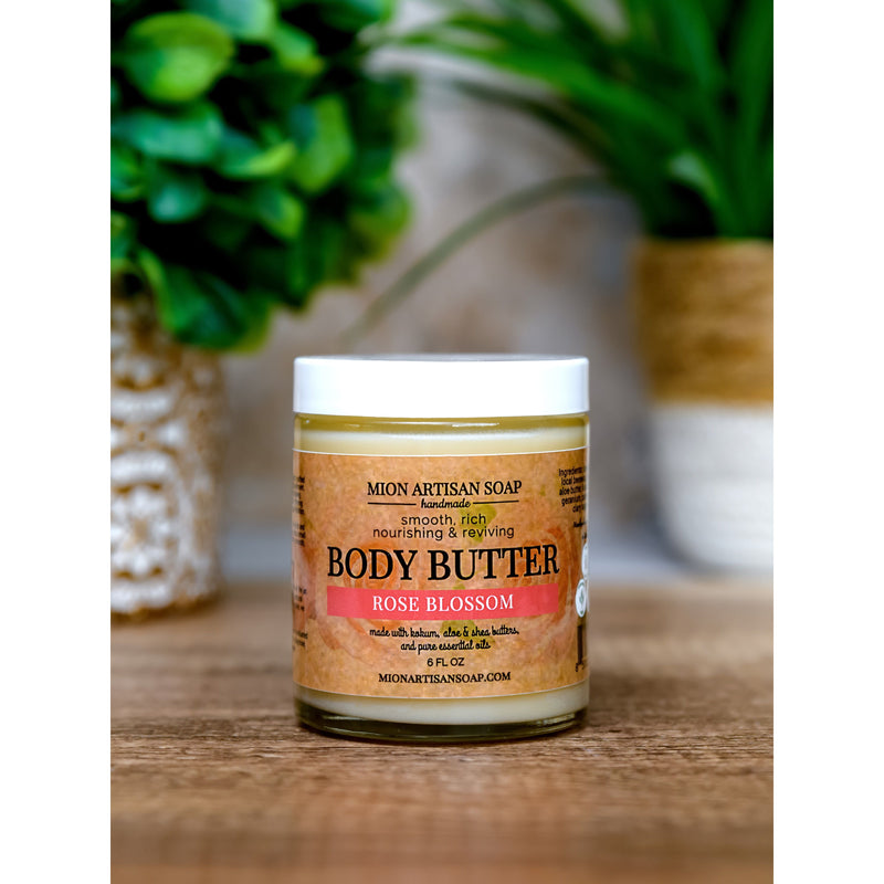 MION Artisan Soap Co. Body Butter - Rose Blossom | High in Essential Vitamins and Fatty Acids