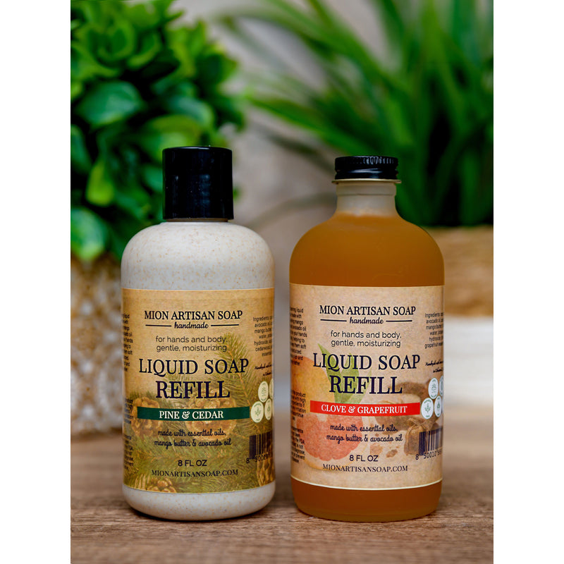 MION Artisan Soap Co. Liquid Soap Refill | Luxurious Foam for Hand & Body