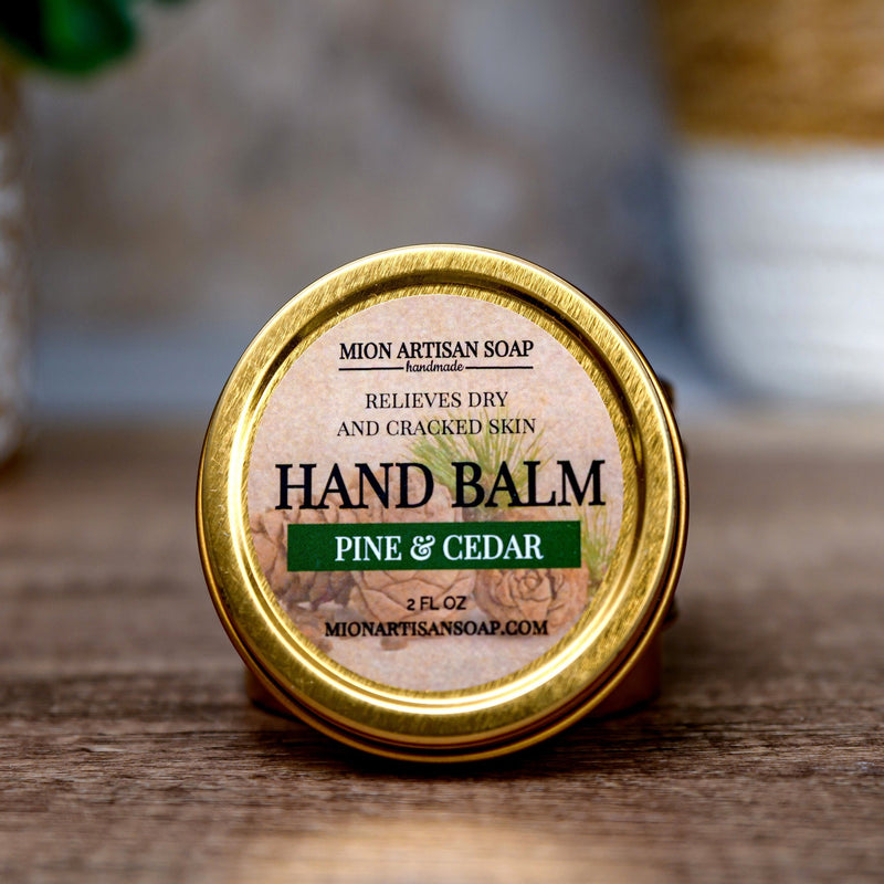 MION Artisan Soap Co. Hand Balm | Not Greasy, Antibacterial, Moisture-Locking Dim Gray Pine & Cedar