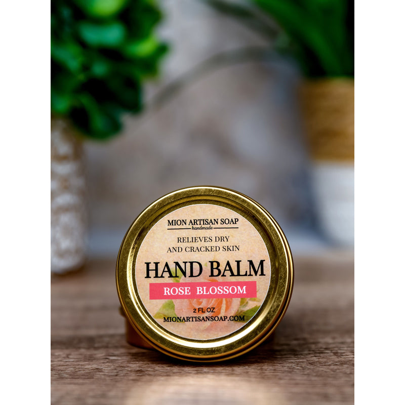 MION Artisan Soap Co. Hand Balm - Rose Blossom | Not Greasy, Antibacterial, Moisture-Locking