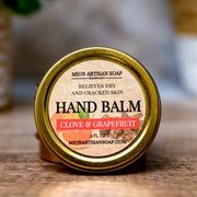 MION Artisan Soap Co. Hand Balm | Not Greasy, Antibacterial, Moisture-Locking Dim Gray Clove & Grapefruit