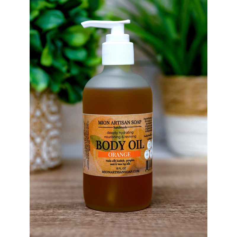 MION Artisan Soap Co. Orange Body Oil | Rich In Vitamins A, D, and E