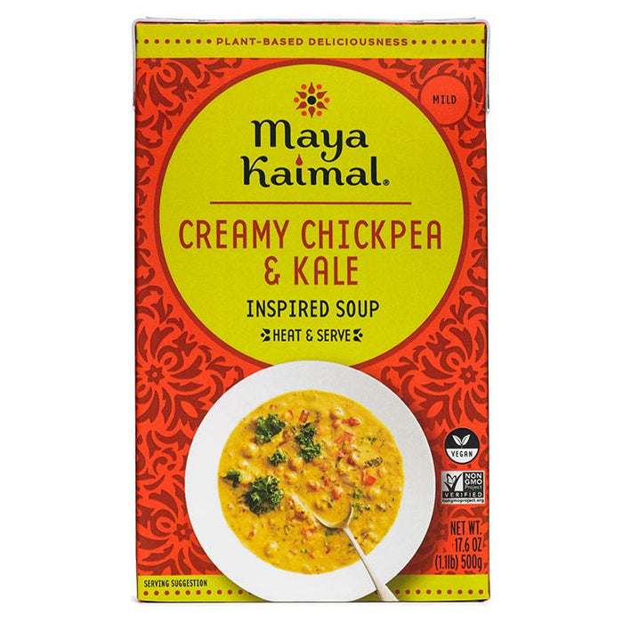 Cozy Farm - Maya Kaimal Creamy Chickpea Kale Soup, 17.6 Oz (Pack Of 12)