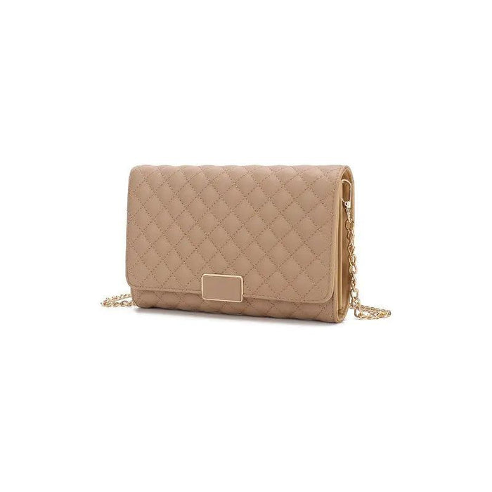 MKF Gretchen Quilted Envelope Clutch Crossbody Mia