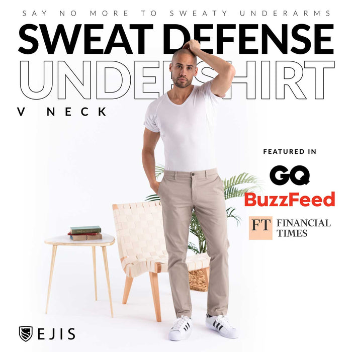 V-Neck Micro Modal Sweat Proof Undershirt For Men by Ejis