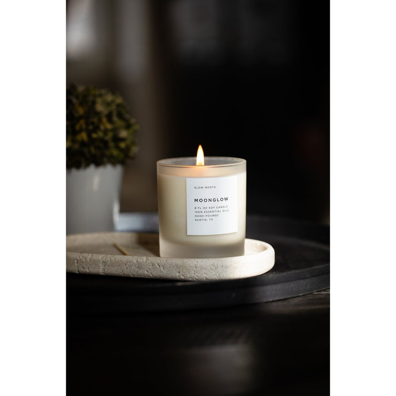 Slow North Moonglow - Signature Candle (Patchouli + Cinnamon + Black Pepper) Frosted Candles