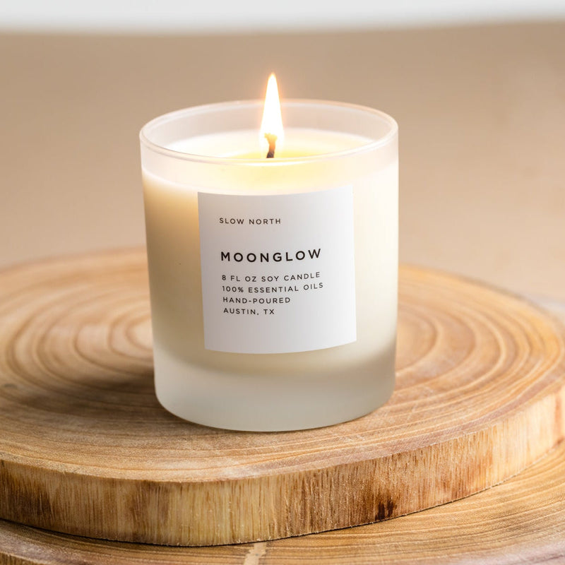 Slow North Moonglow - Signature Candle (Patchouli + Cinnamon + Black Pepper) Frosted Candles