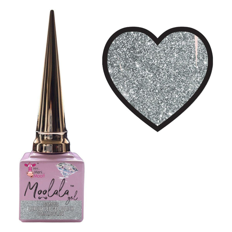 minimanimoo Moolala™ Diamond Luxury Gel Polish - D01 Silver