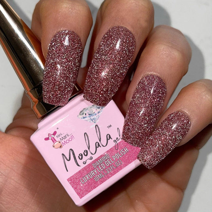 Minimanimoo - Moolala™ Diamond Luxury Gel Polish - D03 Pink