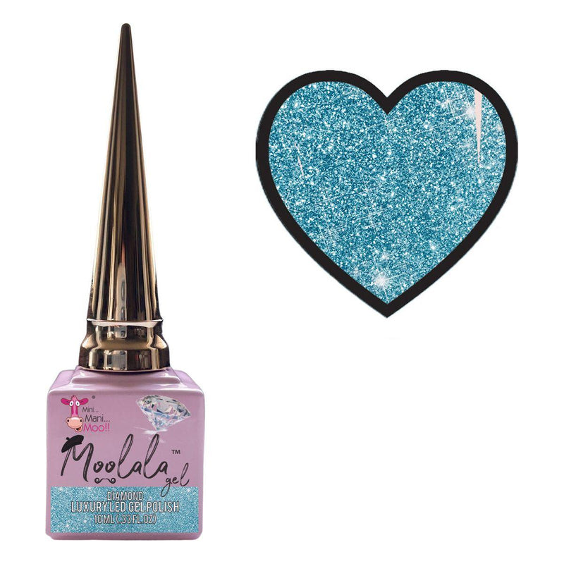 minimanimoo Moolala™ Diamond Luxury Gel Polish - D06 Sky Blue