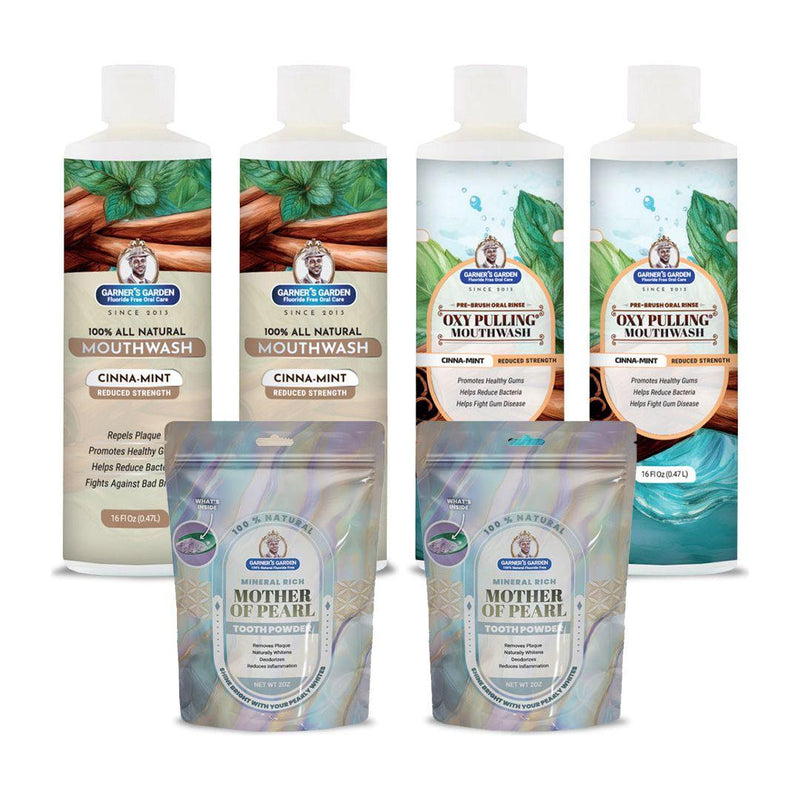 Garner's Garden 2 Pack Oral Care Package | Trio | H2O2 | Fluoride Free Packages