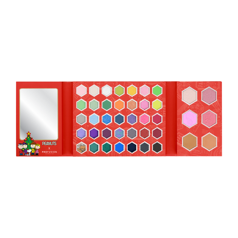 Profusion Cosmetics Peanuts Holiday | Snoopy's Starlit Holiday 41 Shade Face & Eye Palette Eye