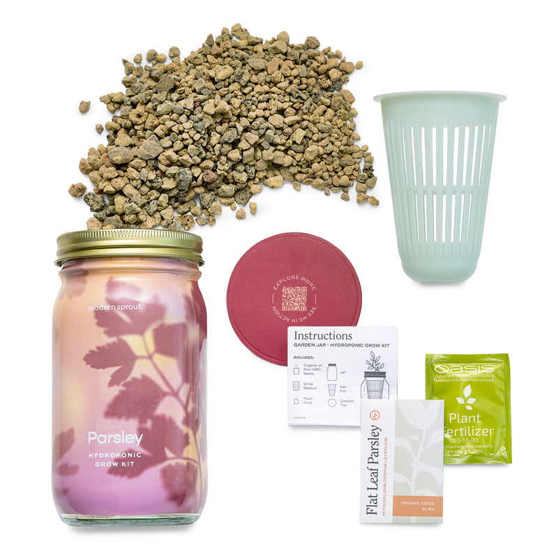Modern Sprout Garden Jars - Organic Herbs Indoor Garden Kit
