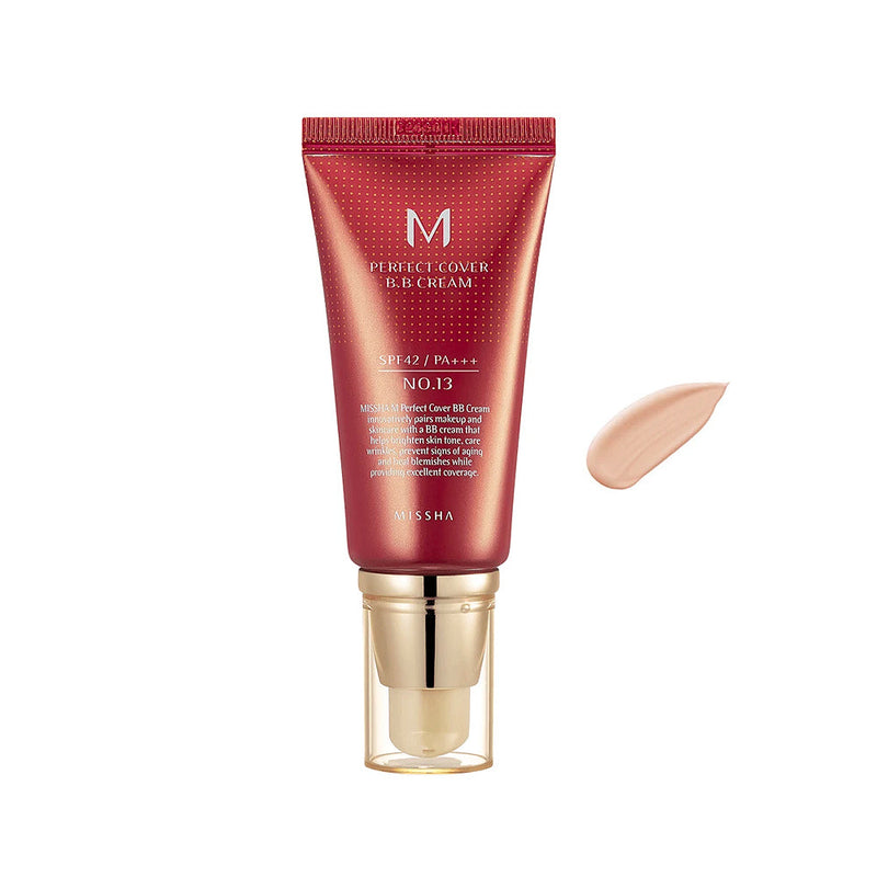 AsiaBeautyMall Missha M Perfect Cover BB Cream #13 Bright Beige Foundation