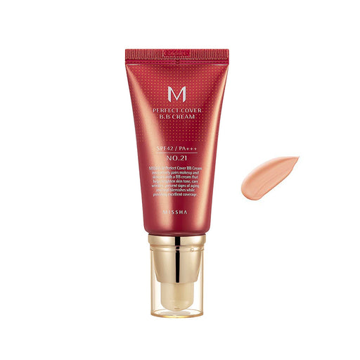 AsiaBeautyMall Missha M Perfect Cover BB Cream #21 Light Beige Foundation