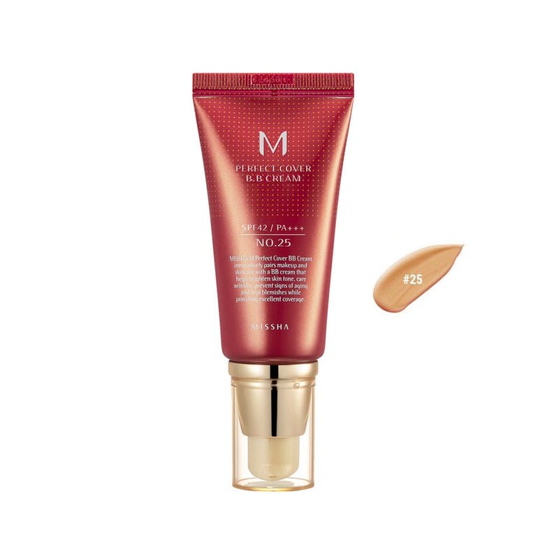 AsiaBeautyMall [Damage Box] Missha M Perfect Cover BB Cream #25 Warm Beige Foundation