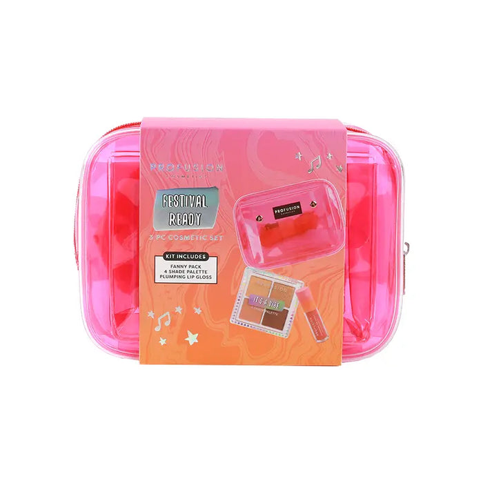 Profusion Cosmetics - It's a Vibe | Festival Ready 3-pc Bag & Cosmetic Set - 0.17oz