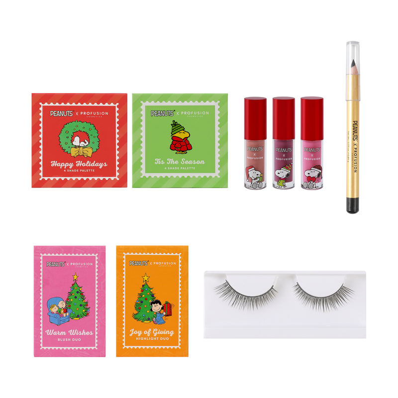 Profusion Cosmetics Peanuts Holiday | Merry Christmas Charlie Brown Vanity Set Eye