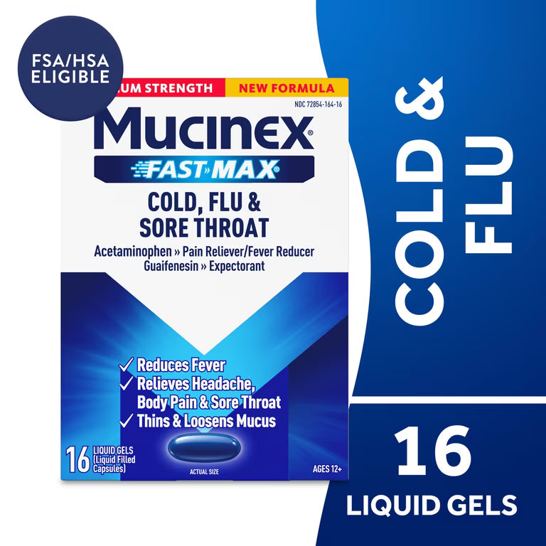 Mucinex Mucinex Fast-Max Cold, Flu & Sore Throat Gels Medicine & Drugs White Smoke