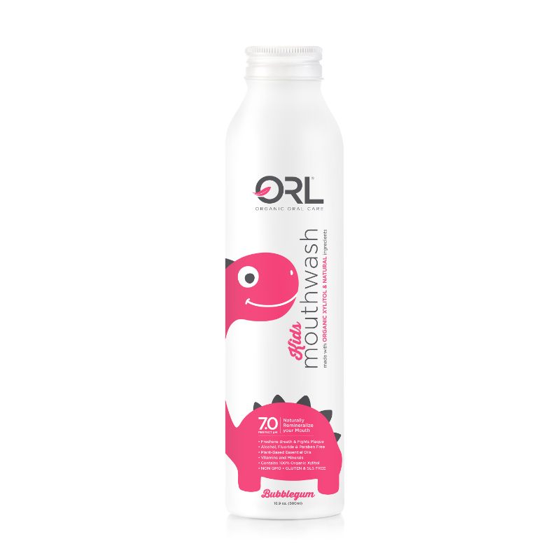 ORL Natural Mouthwash made with the Finest Clean Ingredients Mouthwash White Smoke Kids Bubblegum