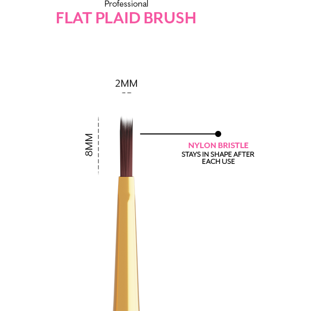 Professional Flat Plaid Nail Brush